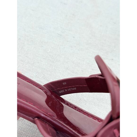 NWT Tory Burch Miller Patent Leather Thong Sandals Fuschia Spark Womens Size 6 main image 6